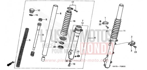 FRONT FORK NX125S de 1995